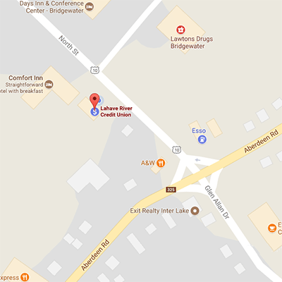 Map to LaHave River Credit Union